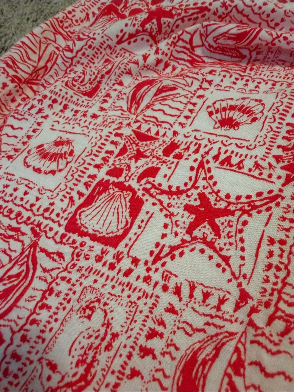Lilly Pulitzer Red(ish) Print Ruffle-Hem Girls Dress